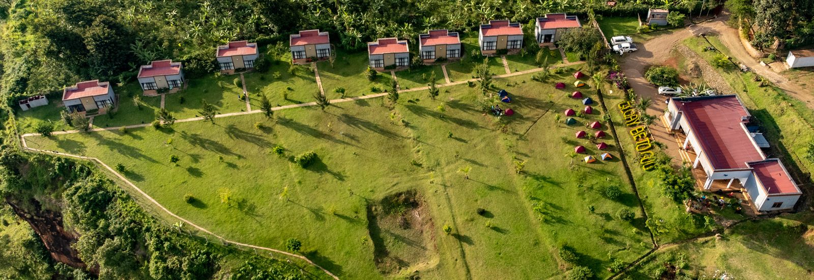 sipi valley resort overview photo taken with drone